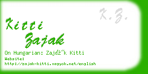 kitti zajak business card